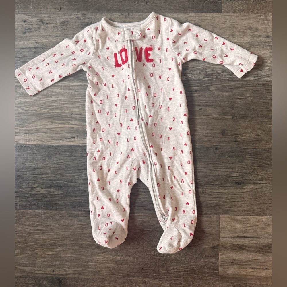 Carter's Valentines Day Print Footed outfit